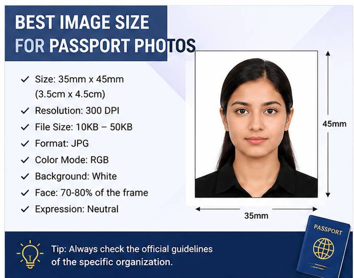 Best image size for passport photos
